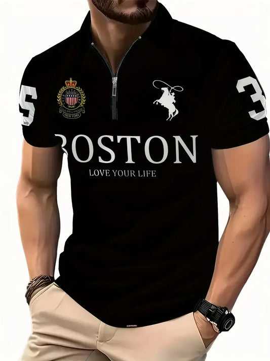 Camiseta de manga corta Boston "Ama tu vida"