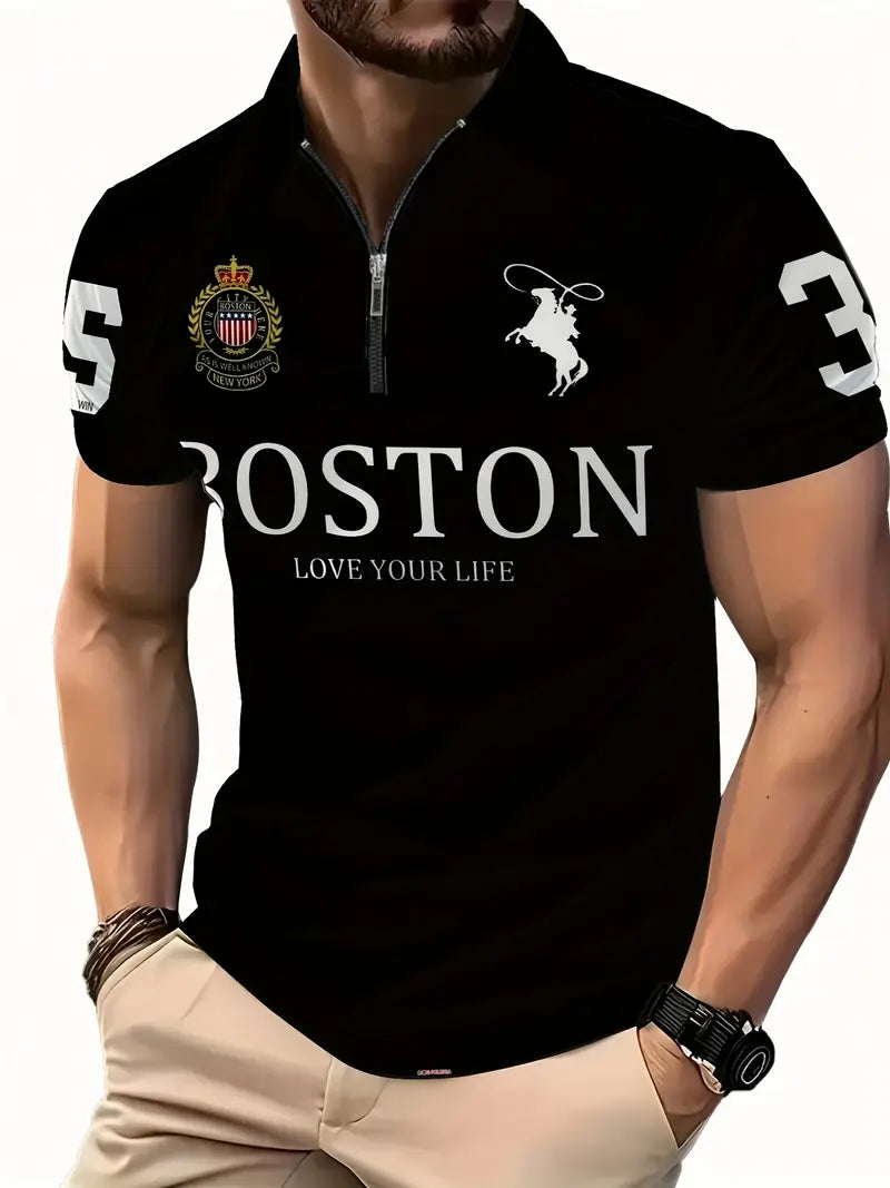 Camiseta de manga corta Boston "Ama tu vida"