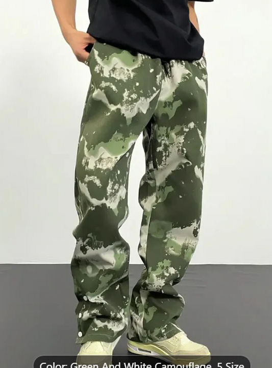 Pantalones de camuflaje verde Boco